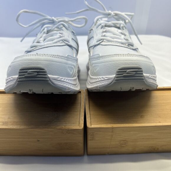 Skechers Go Run White Athletic Running Shoes Women SZ 6.5 - Picture 3 of 12